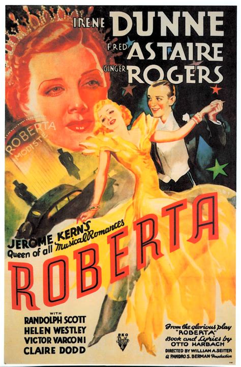 Roberta 1935 Fred Astaire Movie Posters Vintage Classic Movie Posters