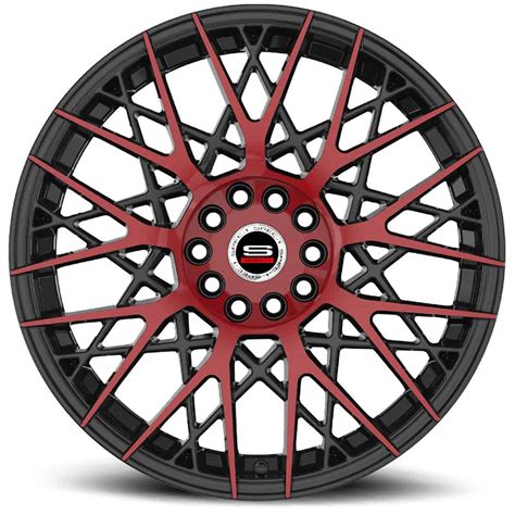 Spec 1 Sp 53 Gloss Black With Red Lowest Prices Extreme Wheels