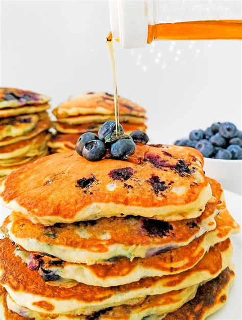 Buttermilk Blueberry Pancakes No Syrup Required On The Go Bites
