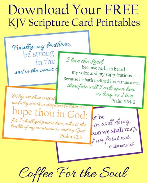 Free Kjv Scripture Card Printables Printable Pinterest Scripture