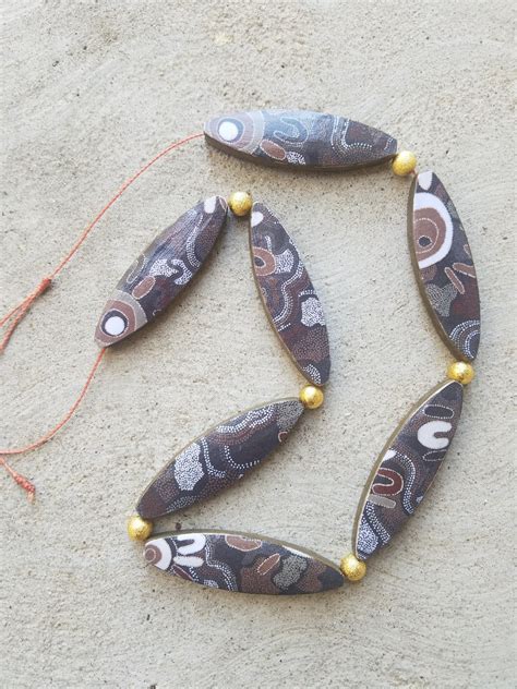 Aboriginal Art Necklace Handmade Necklace Handcrafted Etsy