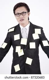 Asian Businessman Sticky Note On His Stock Photo Shutterstock