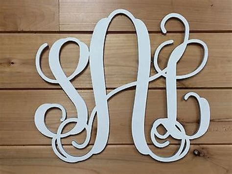 White Wooden Monogram Wall Letters Wall Hanging Nursery Etsy