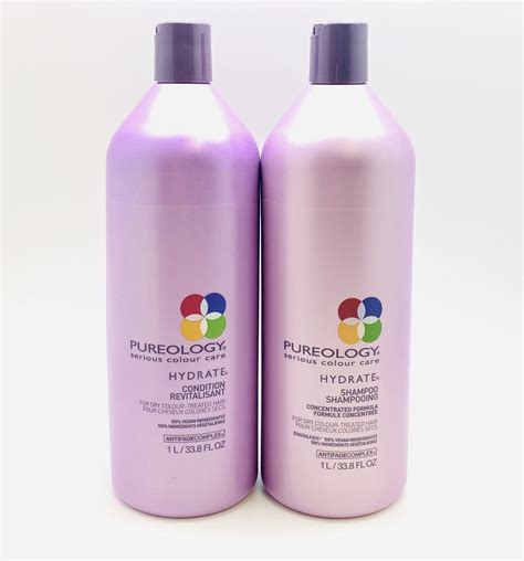 Pureology Hydrate Shampoo And Conditioner Liter Duo Set 338 Oz Ebay