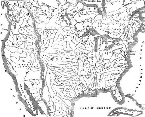 Map Of North America 1845 Map Of North America Showing The United