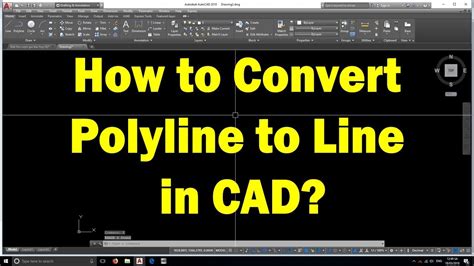 Autocad Tutorial How To Convert Polyline To Line In Cad Youtube