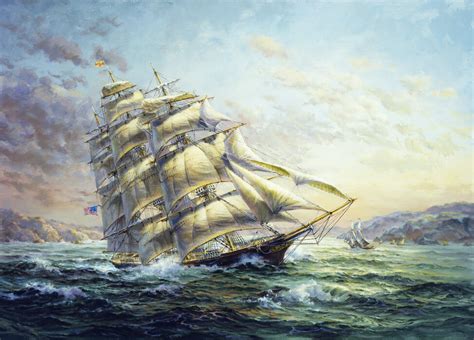 Tall Ships Paintings Preiswerte Fototapete Photowall
