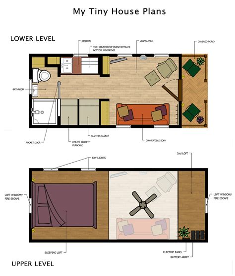 Beautiful Tiny Homes Plans Loft House Floor Jhmrad 173316
