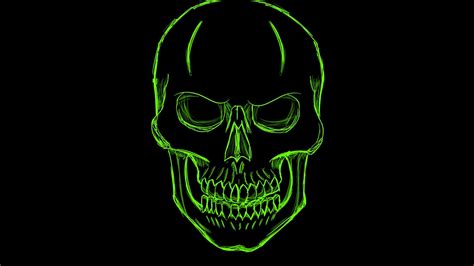 1366x768 Dark Green Skull Minimalism Art Laptop Hd Hd 4k Wallpapers