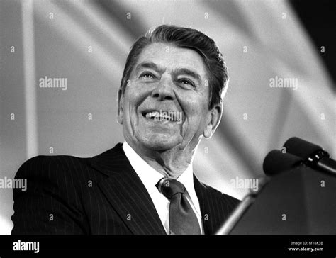 Us President Ronald Reagan Gives A Speech In West Berlin On 12 June