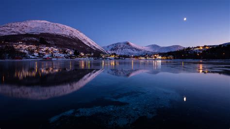 3840x2160 Norway Mountains Evening Lake Cities Night 4k Hd 4k