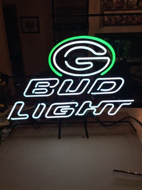 Bud Light Green Bay Packers Neon Sign Teams Neon Light Real Neon Light