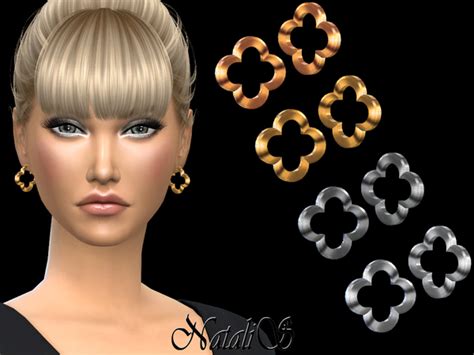 Four Leaf Earrings By Natalis At Tsr Sims 4 Updates