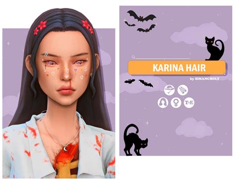 Sims 4 Karina Hair By Simancholy Base Game Compatible The Sims Book
