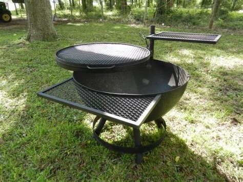 Looking to build a diy fire pit in your backyard? Idea for expanded metal shelf | Fire pit grill, Outdoor ...