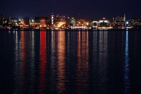Beautiful Night Photo Of Eries Downtown Waterfront This Photo Was