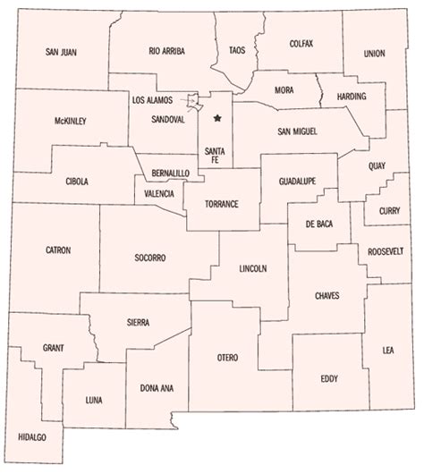 Map Of New Mexico Counties
