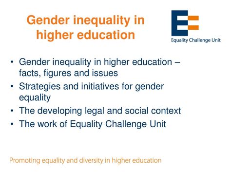 Ppt Addressing Gender Inequality In Higher Education In The Uk