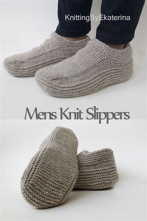 Mens Knitted Slippers Hand Knitted Ts Knitted Slippers Knitted