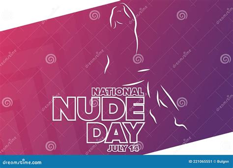 National Nude Day July Holiday Concept Template For Background Banner Card Poster With