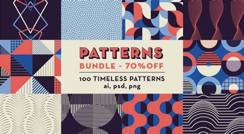 Geometric Patterns Bundle 100 Seamless And Fully Editable Vector Graphics