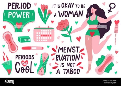 Female Periods Menstruation Hygiene Tools Period Cup Sanitary Pad Periods Calendar Female