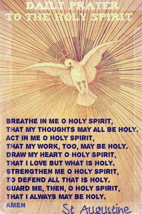 Catholic Prayers Say This Prayer To The Holy Spirit For A Special Favor