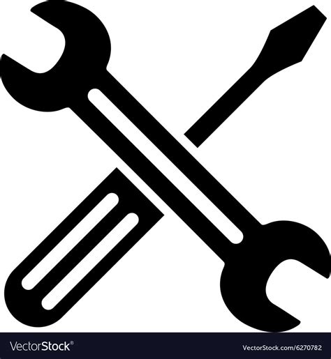 Spanner And Screwdriver Icon Royalty Free Vector Image