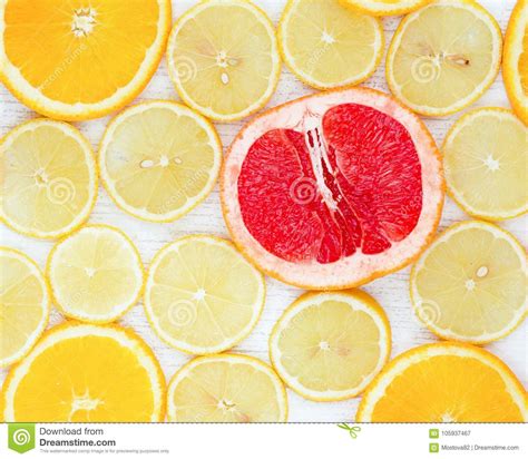 Sliced Lemons Oranges And Grapefruit Stock Image Image Of Lime