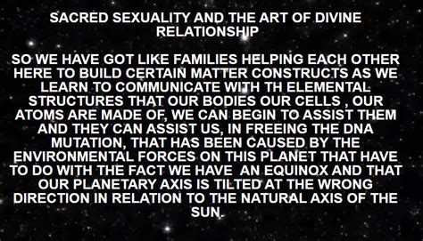 sacred sexuality and the art of divine relationship so we have got like families helping each