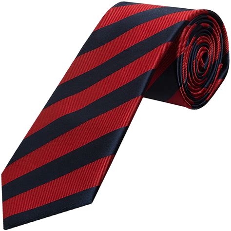 Navy And Red Striped Classic Mens Tie