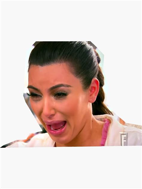 Kim Kardashian Crying Meme Sticker For Sale By Briannatwumasi Redbubble
