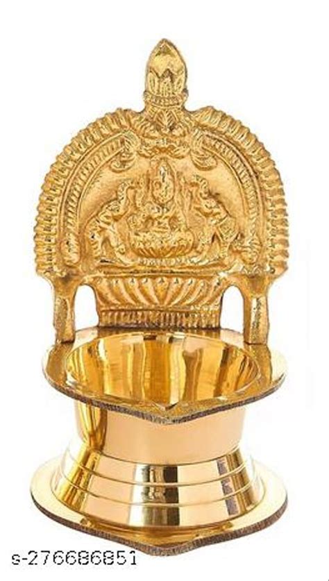 Kamakshi Devi Brass Oil Deepamdiya For Poojamandir Diwali Festival