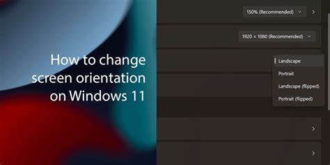 How To Change Screen Orientation On Windows 11