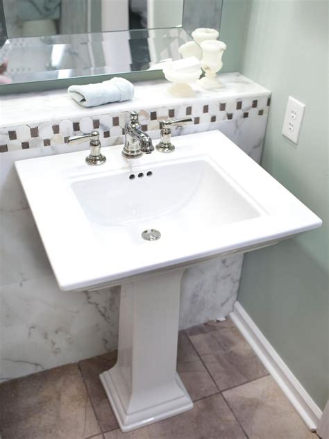 Gorgeous Pedestal Sink In Traditional Gray Powder Room Small Powder