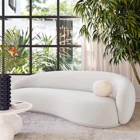 Kendall Cream Velvet Sofa Tov Furniture