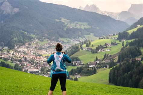 Trekking In Italian Dolomites Stock Photo Image Of Marmolada