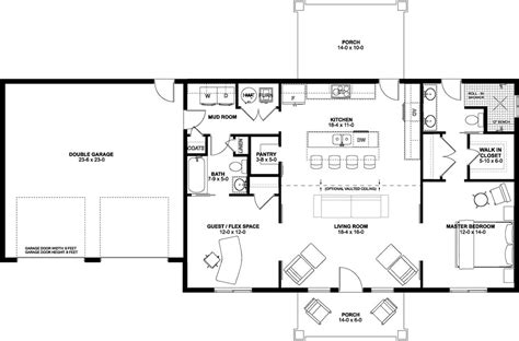 Bedroom House Plans Open Floor Plan With Garage Floor Roma