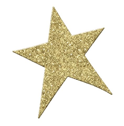 Star Gold Clip Art Gold Glitter Png Download 18061824 Free