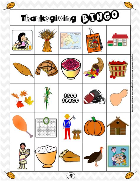 Esl Games Thanksgiving Vocabulary Bingo Made By Teachers