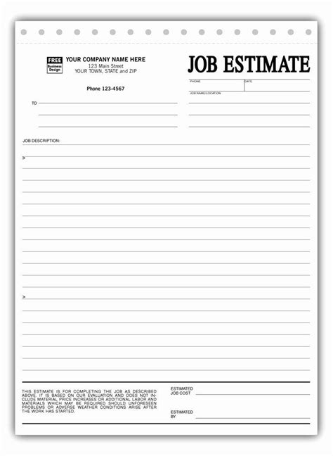 Free Printable Contractor Proposal Forms Awesome Construction Estimate