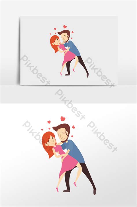 Cartoon Couple Romantic Illustration Elements Illustration Ai Free Download Pikbest