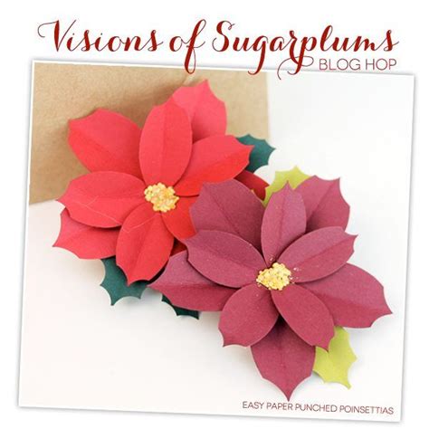 Easy Paper Punched Poinsettias Damask Love Paper Punch Paper Punch