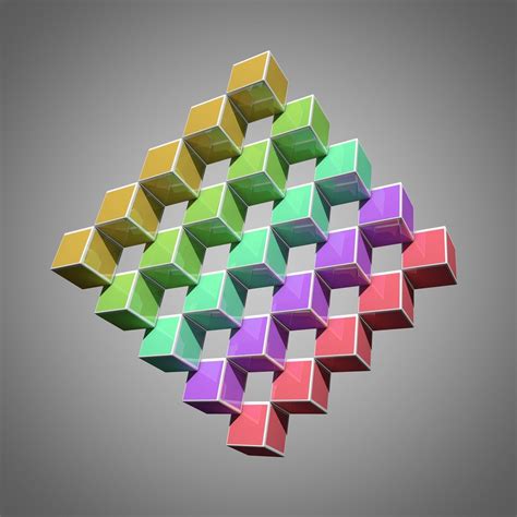 pattern 3D Colorful Cube Pattern | CGTrader