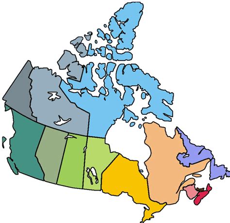 Map shows only political divisions, roads, rivers and settlements. Colourful Map of Canada without Labels | Color, Map
