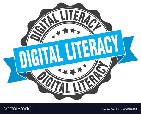 Digital Literacy Stamp Sign Seal Royalty Free Vector Image
