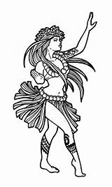 Hula Coloring Dancing Dance Ethnic Hawaiian Dancers Template Printable Hawaii Drawing Polynesian Beach Tattoo Coloringsky Tattoos Body Performing Sketch Sheet sketch template
