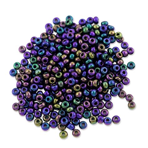 Preciosa Czech Seed Beads 8/0 Purple Iris | seed bead designs