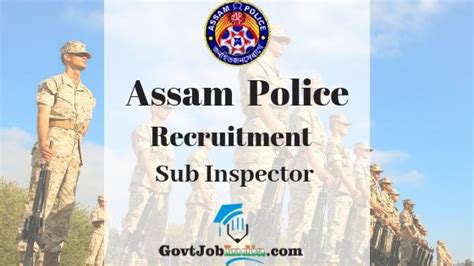 Assam Police SI Recruitment 2018 Online Application Form And Assam