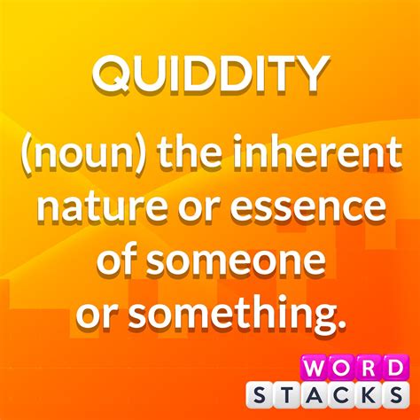 Word Of The Day Quiddity Word Stacks Word Of The Day Words Nouns